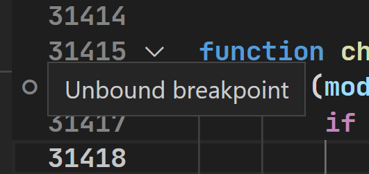 An unbound breakpoint